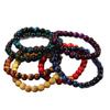 Festive Gifts Multicolor Tiger Eye Agate And Wooden Beaded Bracelet Set Bohemian Fashion Jewelry For Men Women Daily Wear Simple Versatile Accessory