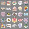 50 Mental Health Doodle Stickers - Inspirational English Slogans for Personalizing Laptops, Phones, and Cases