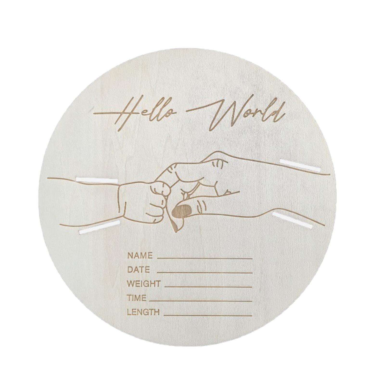 

Дерев яний сувенір для новонародженого, тримач для браслета з вигравіруваною інформацією про дитину, безпечний дерев яний ремінець для сувенірів F