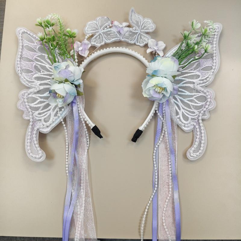 Mid-Autumn Hanfu Fairy Hair Clip - Women's & Children's Ancient Style Floral Tassel, Sweet Accessory for Girls