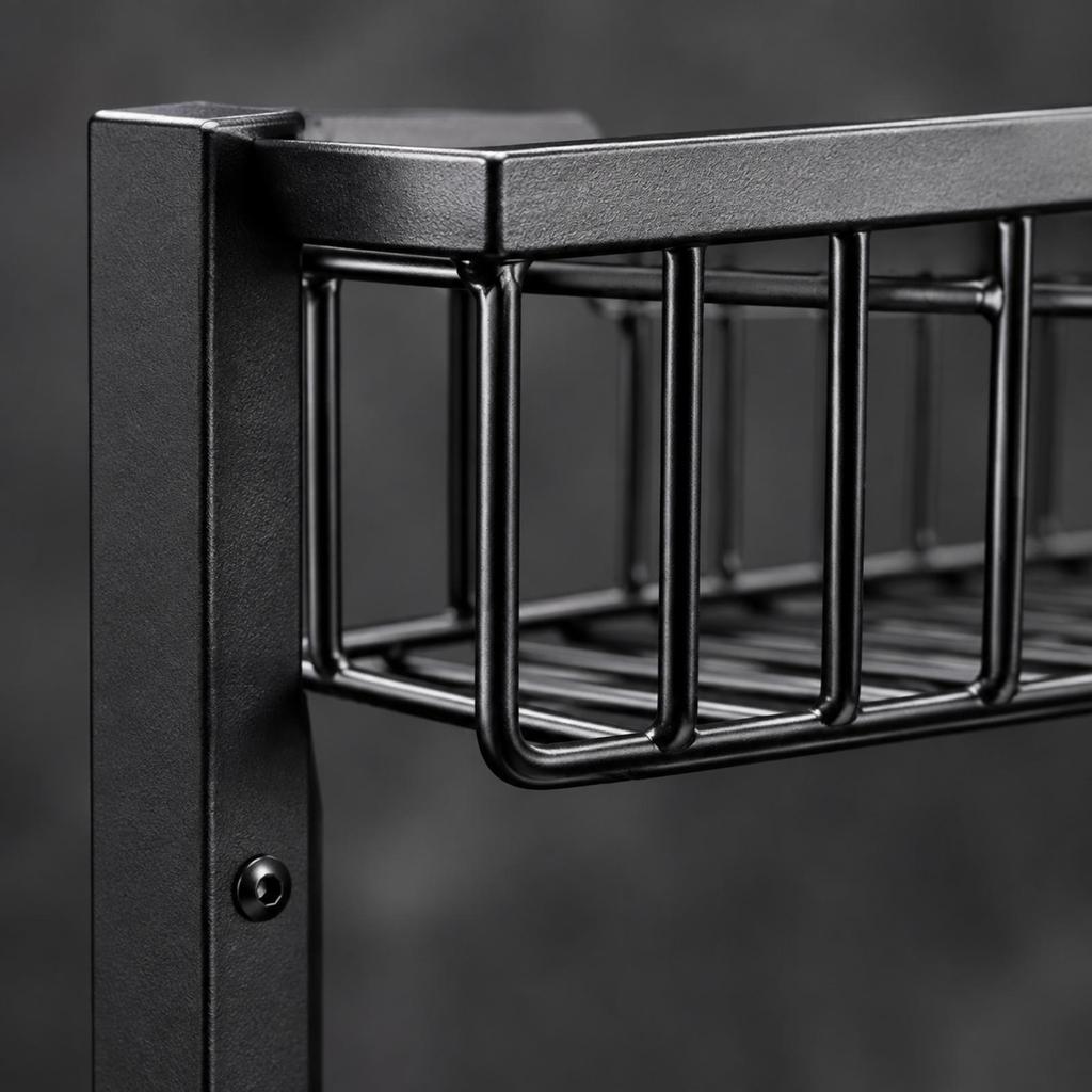Adjustable Cabinet Organizer Rack Stable Under-Sink with Pull-out Basket