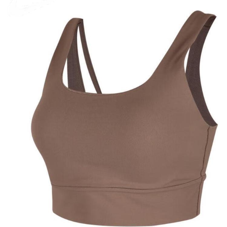 Nike Women s Zenvy Longline Medium Support Padded Sports Bra Mink Brown DO6620-233 S