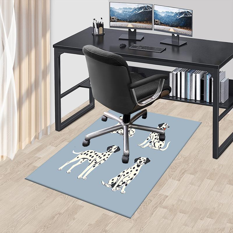 1PC Dalmatian Non-Slip Floor Carpet Compatible for Office&Living Room&Bedroom&Dining Room - Flat- Soft & Pattern, Vibrant Colors-W284