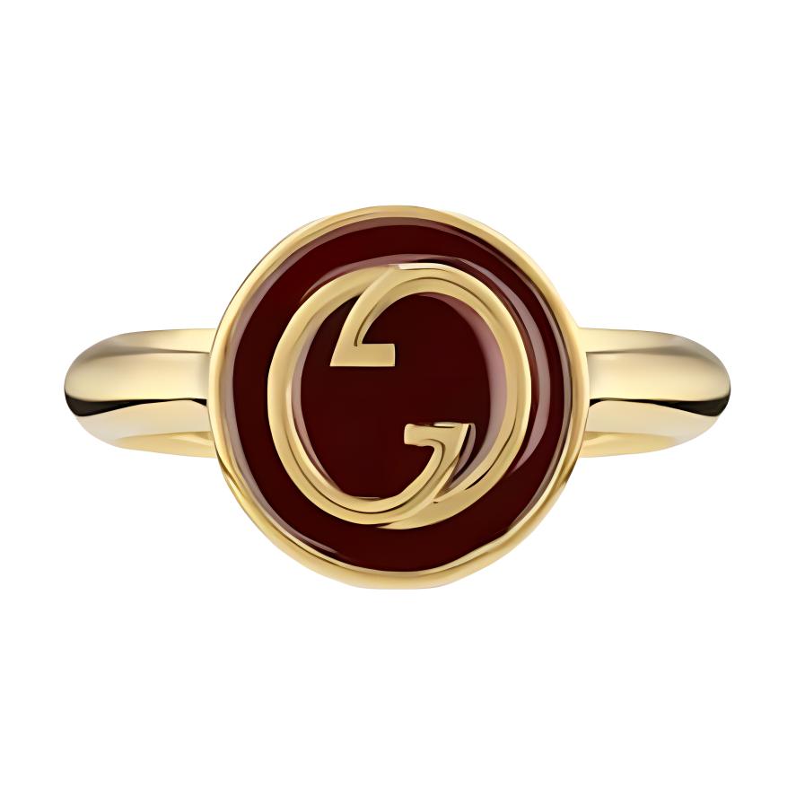 Gucci Blondie Logo Design Fashion Jewelry Enamel Metal Ring Unisex jewelry Gold 815131J16308036