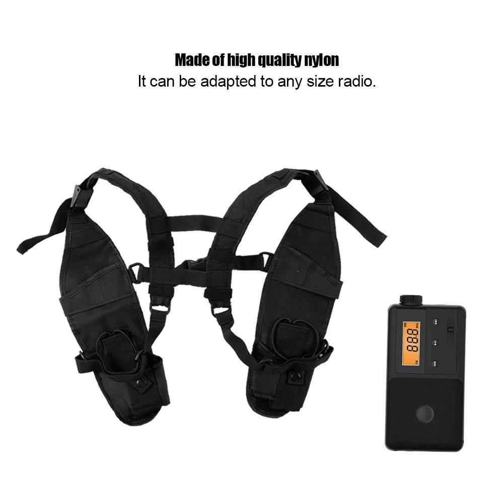 Universal Two Way Radio Vest Cover Nylon Radio Rescue Cover with Adjustable Shoulder Strap