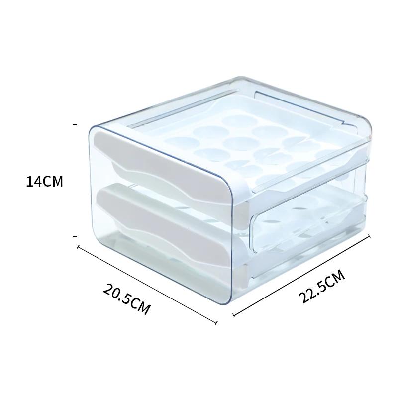 

Ящик для хранения яиц большой вместимости. Прозрачный ящик для яиц из ПЭТ с 32 отделениями. Двухслойный ящик для яиц. Кухонный ящик для хранения яиц. 2-tier