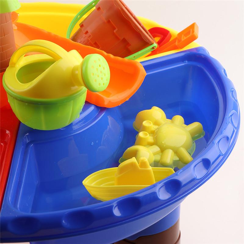 22pcs Children Beach Toys Safe Tree Shape Beach Table Toys Set for Indoor Outdoor Use