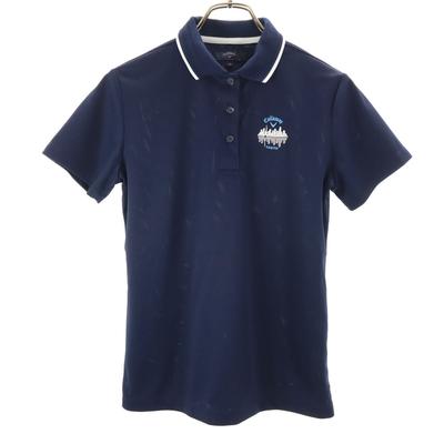 Golf Short Sleeve Polo Shirt M Navy Women Used