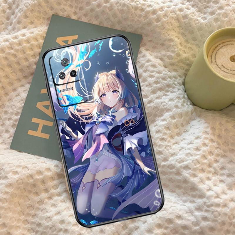 Genshin Impact Sangonomiya Kokomi Case For Xiaomi 15 Ultra 13 14 11T 12T 13T 14T Pro POCO X7 Pro F5 F6 M6 X3 X5 X6 Pro Cover