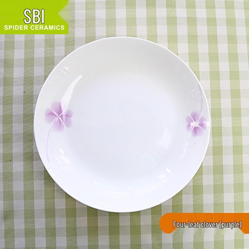 Korean Style Round Soup Plate - 8 Inch Creative Bone China Ceramic Dinnerware