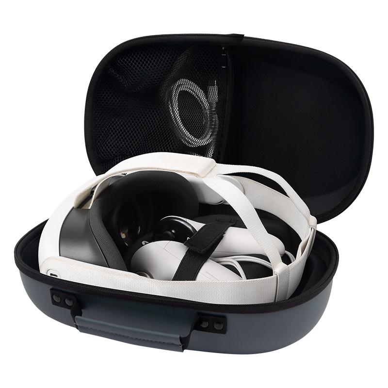 Tragetasche, Objektivschutzhülle, wasserdichte Reisetasche mit Netzfach für Meta Quest 3 VR-Headset-Controller