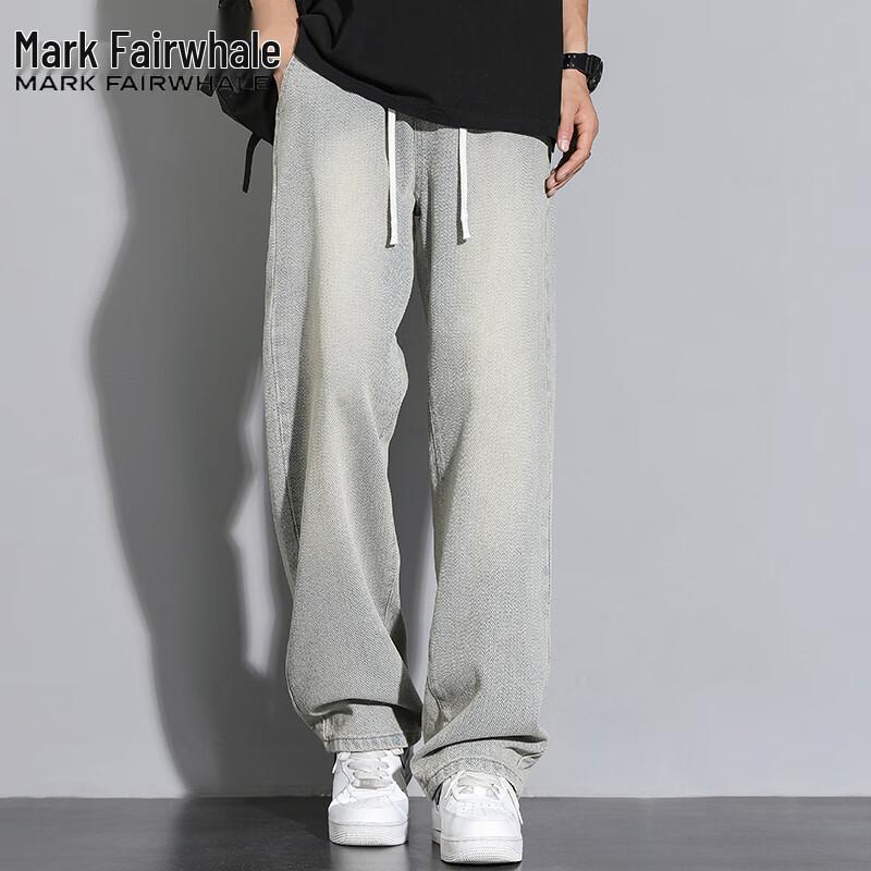 Mark Fairwhale Men's Summer Casual Straight-Leg Jeans