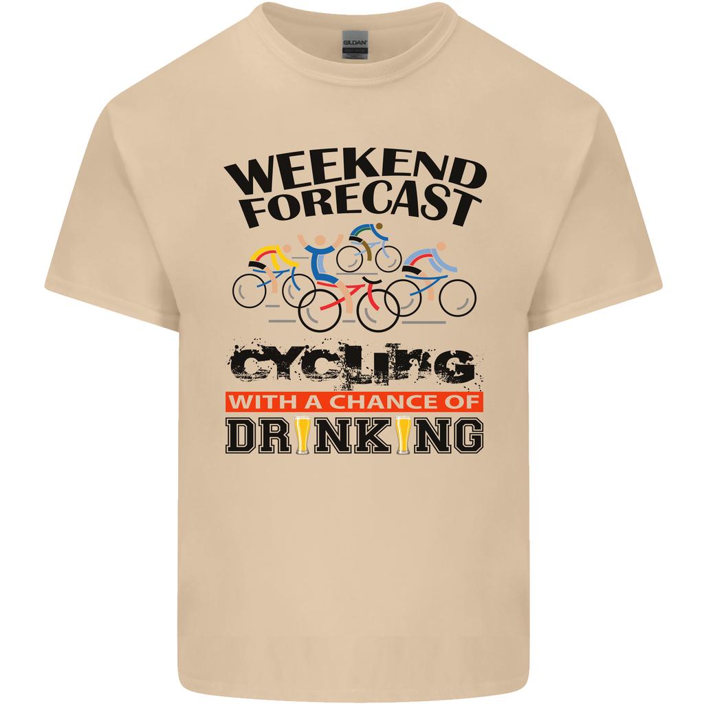 Weekend Forecast Cycling Cyclist Bicycle Unisexs Light Cotton TShirt