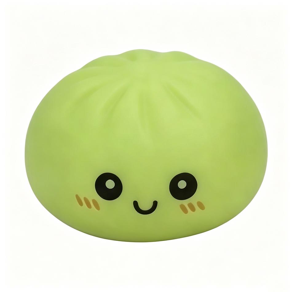 Luminous Steamed Bun Squishy Toy, Cute Glow In The Dark Bun Squeeze Fidget Toy, Soft Slow Rebound Stress Relief Sensory Toy