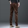 Men's Corduroy Pants Fall Winter Velvet Cotton Skin Friendly Loose Trendy Casual Striped Velvet Trousers Comfortable