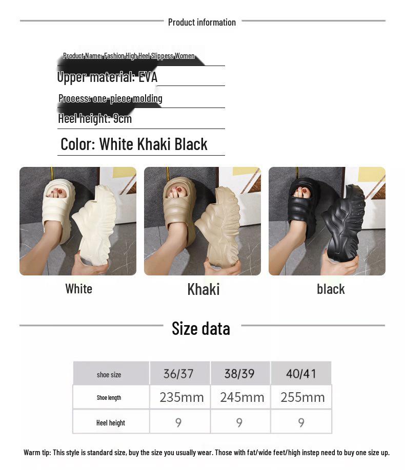 Letní venkovní pantofle na klínku a platformě 2024: Pantofle zvyšující výšku, zeštíhlující