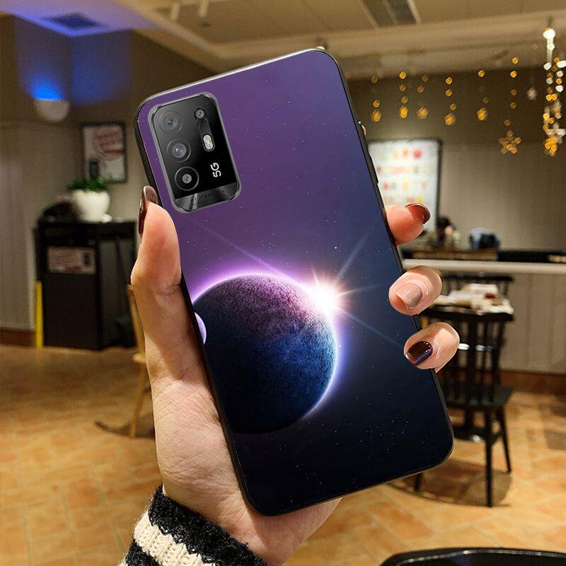 New Planet Space Pink Moon Spaceman Phone Cover For OPPO A74 A94 A3S A5S A9 A12 A15S A52 A53 A53S A72 A73 2020 A91 5G Case Coque