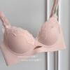 "Cream Party" D Three-dimensional Pure Lace Underwear Women's Small Breasts Gather and Show Big, Top Support, Sub-breasts Bra Cover