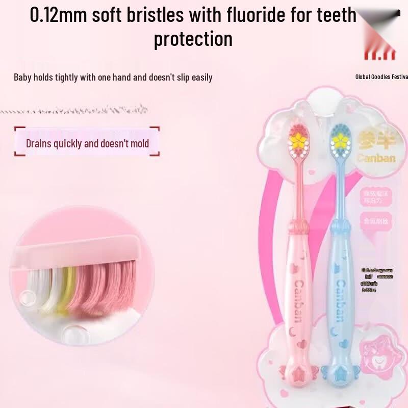 Semi-Half Kids Bubble Magic Wand Toothbrush (2-Pack)