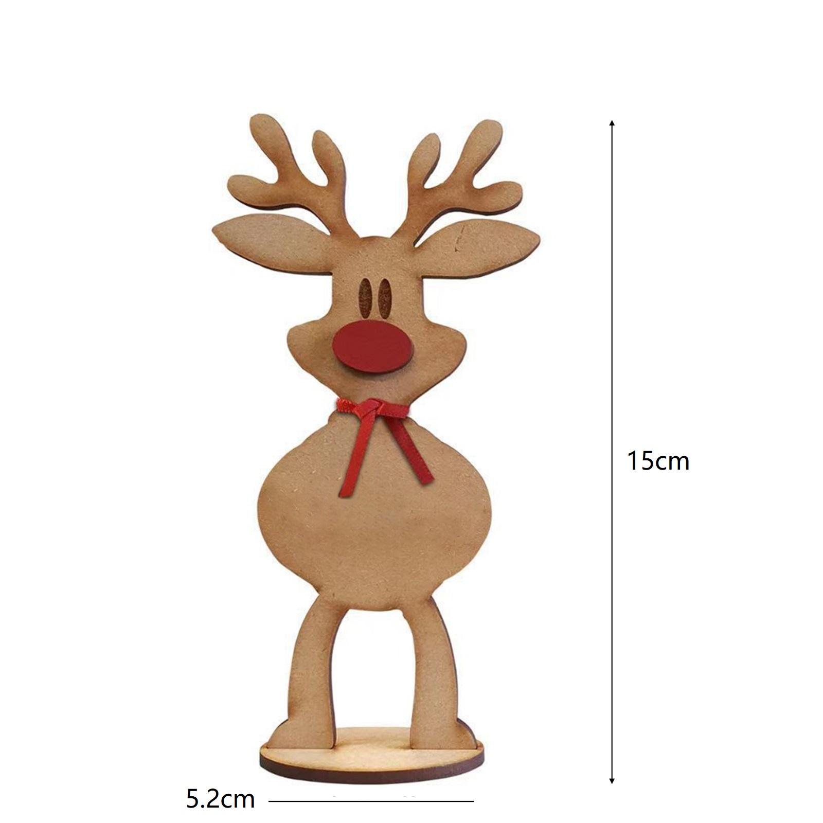 

Personalized Freestanding Reindeeres Family Names Christmas Deer Reindeeres Standing Tabletop Table Ornament Home Decoration