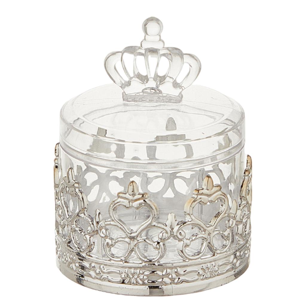 Ensemble de 12 pots à bonbons décoratifs Élégant récipient à sucre avec couvercle amovible Élégants organisateurs de bijoux pour femmes et filles
