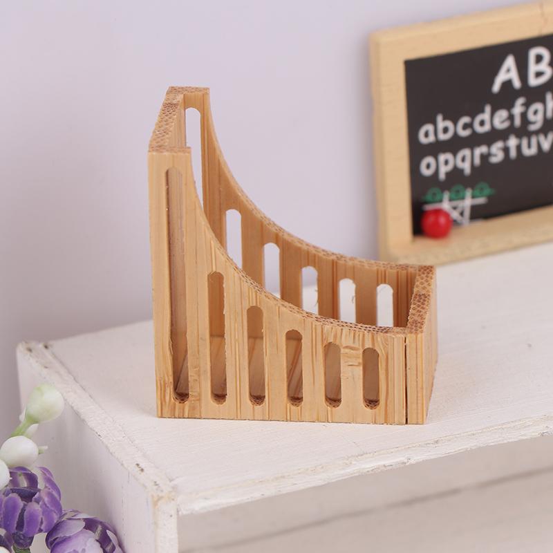 1/12 Dollhouse Mini Wooden Bookshelf Model Dollhouse Study Room Furniture Decoration Dolls House Accessories Pretend Play Toys