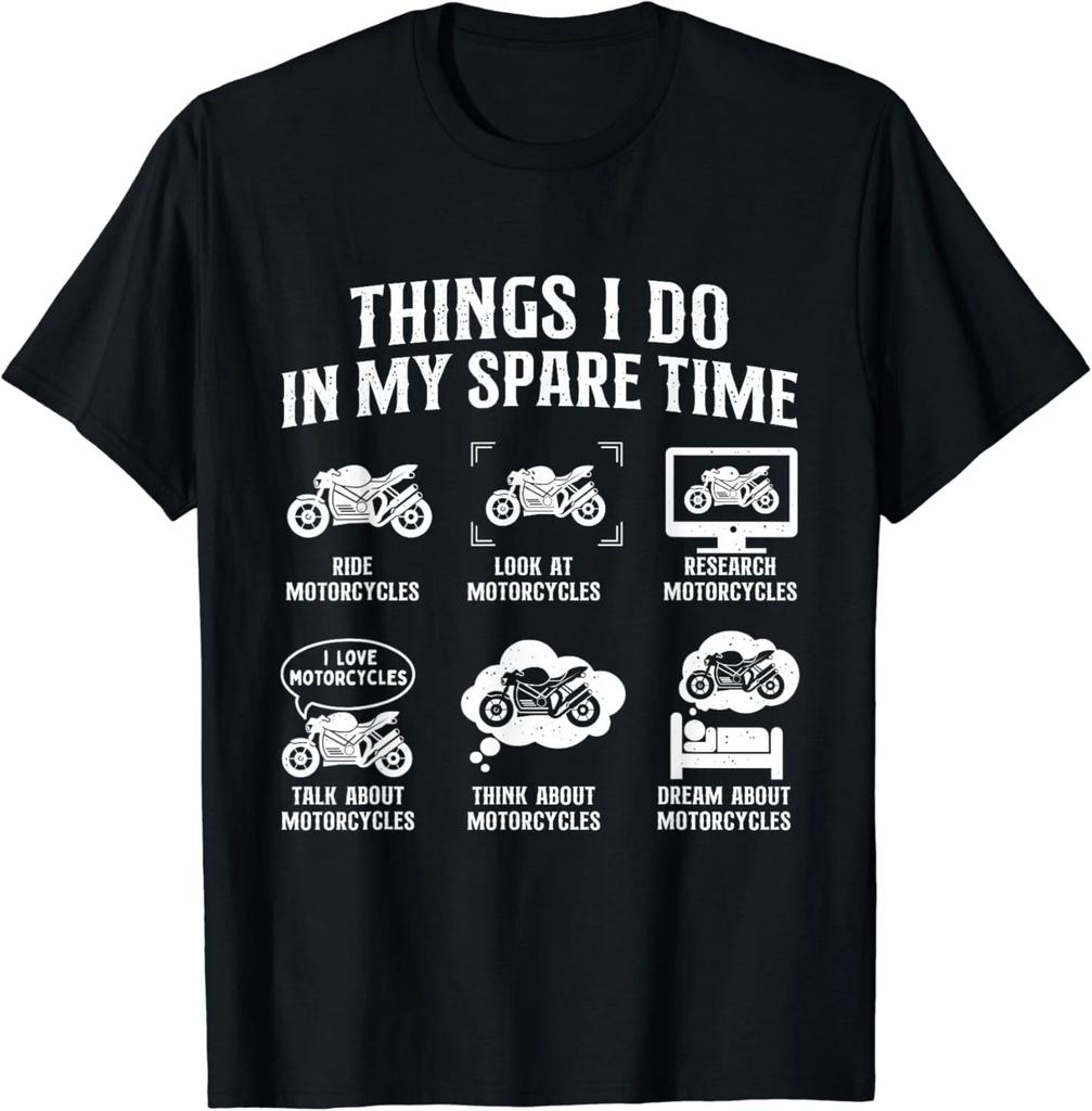 Dinge, die ich in meiner Freizeit mache - Biker Motorradfahrer Fahren Geschenk Unisex T-Shirt