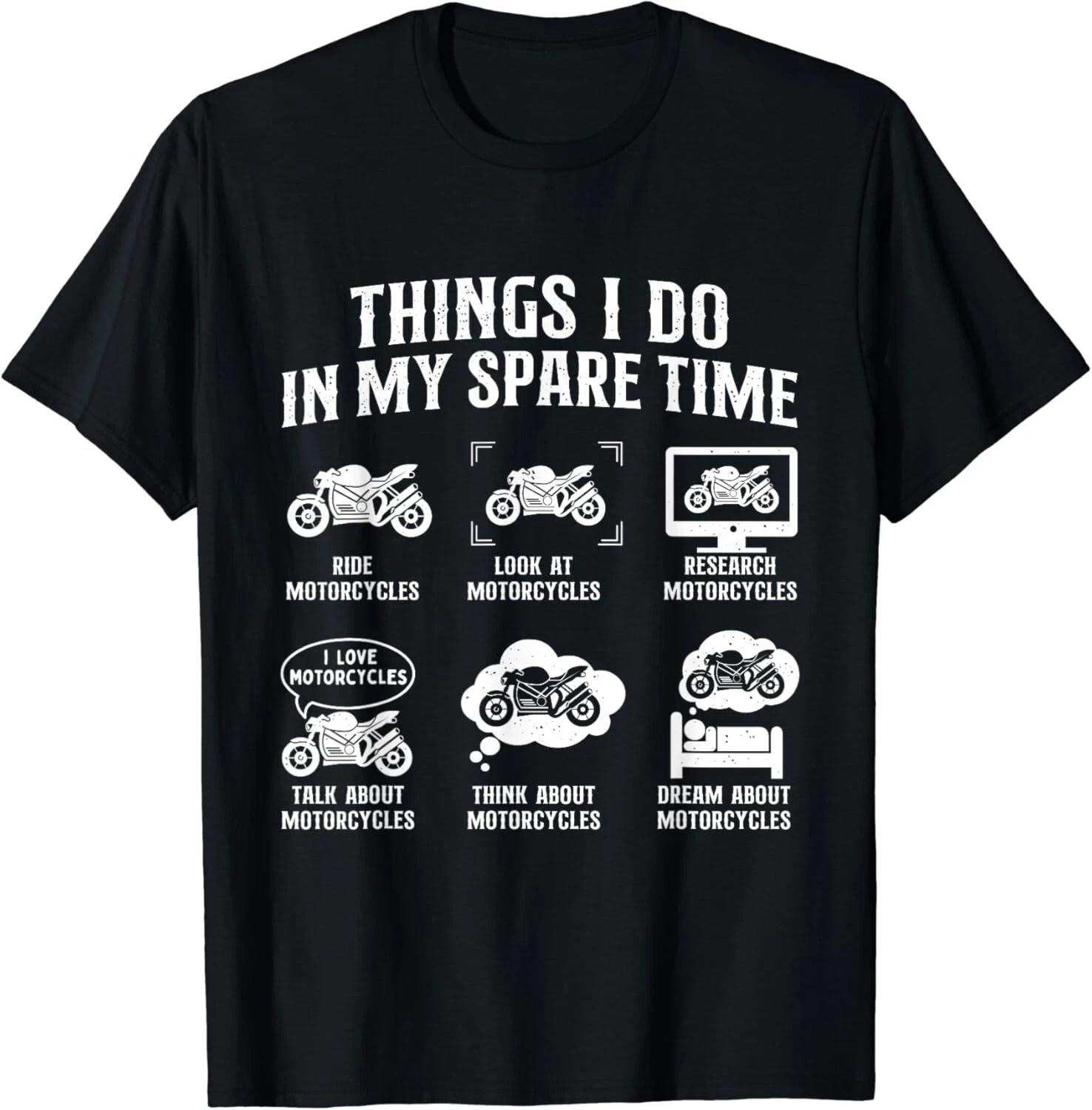 

Things I Do In My Spare Time - Biker Motorcycle Rider Riding Gift Unisex T-Shirt 2XL