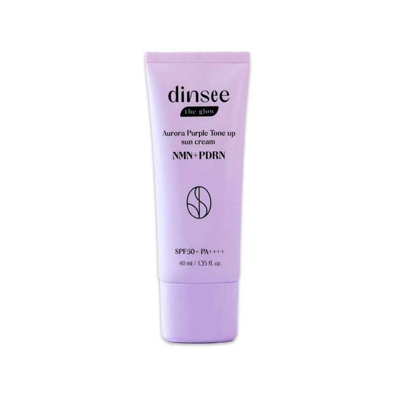 

dinsee The Glow Aurora Purple Tone-Up Sun Cream NMN+PDRN SPF50+ PA++++ 40ml (3 Options) - DAISO #40ml x 1pcs
