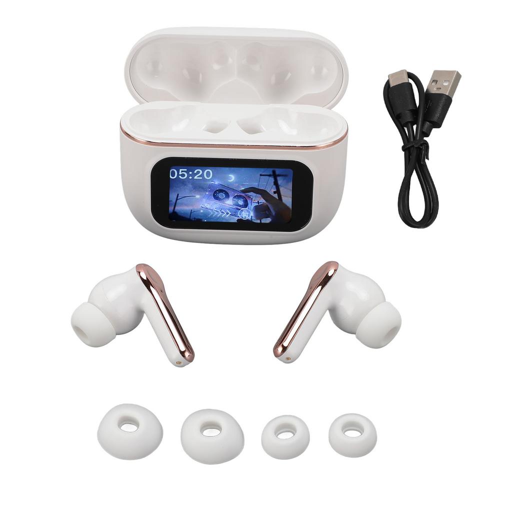 Earphones LCD Full Color Display Noise Reduction Multifunctional Rechargeable Headset Earbuds