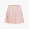 FAIRLIAR GOLF Crochet Flare Pleated Skirt (Coral)