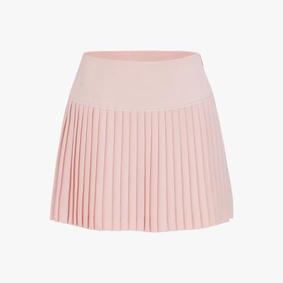 FAIRLIAR GOLF Crochet Flare Pleated Skirt (Coral)