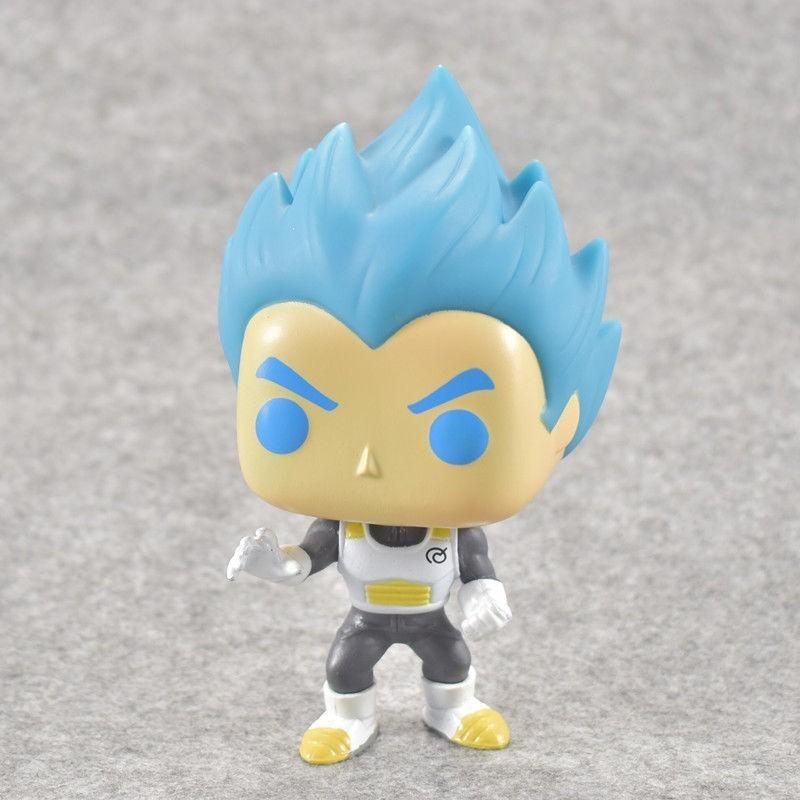 Hochwertige Pop Blue Goku Vegeta Figur mit atemberaubendem rosa Haar und klassischem Design