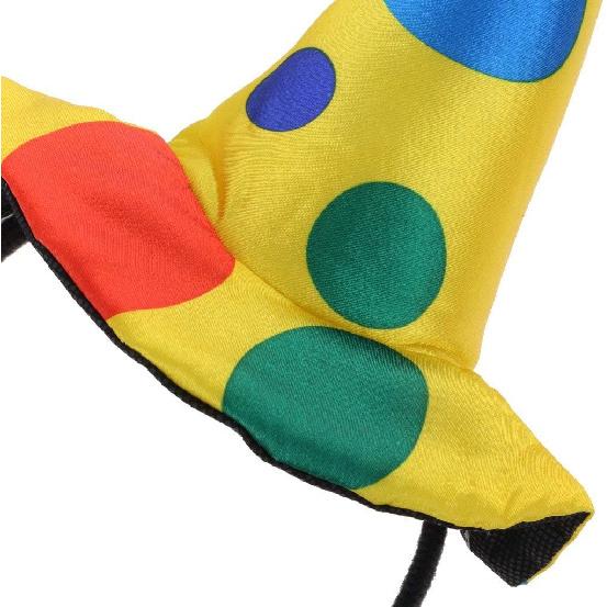Clown Hat Headband Jumbo Polka Dots Headwear for Halloween, Carnival, Circus Costume Props - B