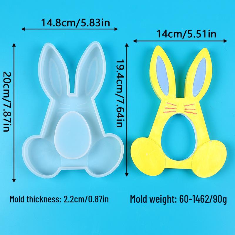 Easter Bunny Candle Holder Silicone Mold for DIY Indoor Decorations