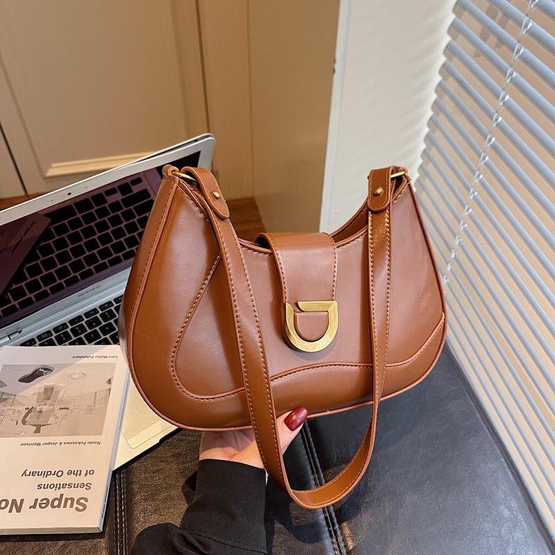 Podzimní nová taška přes rameno crossbody módní jednoduchá podpažní taška nová dámská nová taška ve tvaru půlměsíce dámská taška