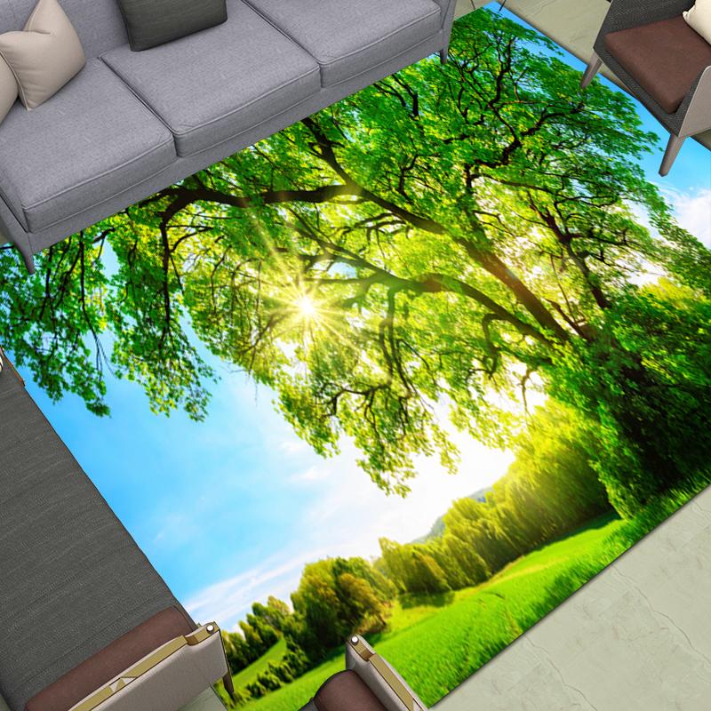 Forest Mountain River Landscape Carpets Bathroom Entrance Mat Kitchen Floor Living Room Corridor Rugs Home Decor Carpet