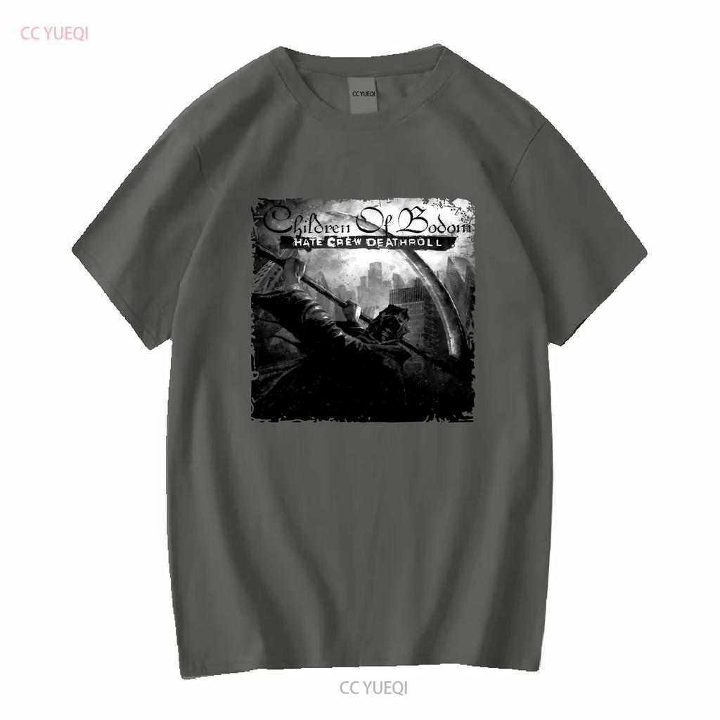 Children Of Bodom Hate Crew Deathroll Album T-Shirt Schwarz Weiß Größen S 5XL Langarm Vintage Leicht Ausgewaschen Unisex Freizeit