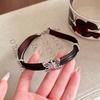 Y2K Leather Butterfly Choker for Women Exquisite Sexy Necklace Trendy Collarbone Chain Casual Versatile Jewelry Gift Pour Femme