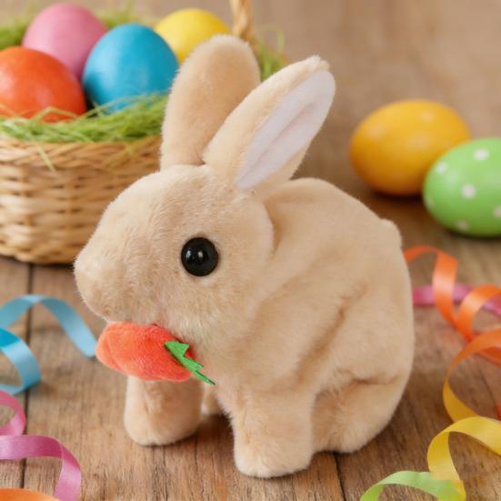 1/3Pcs Electric Plush Bunny Toy with Carrot Interactive Shaking Ears Jumping Rabbit Plushie