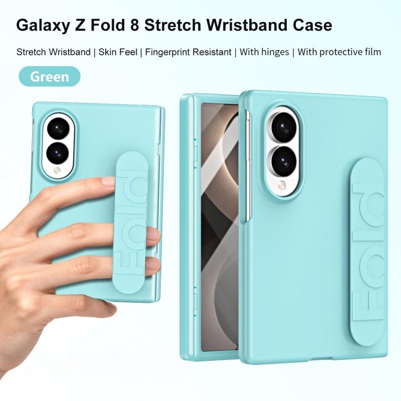 Custodia per Telefono con Cinturino da Polso a Cerniera Flessibile per Galaxy Z Fold8 Fold7 Fold6 Fold5 con Copertura Posteriore Magnetica in PC