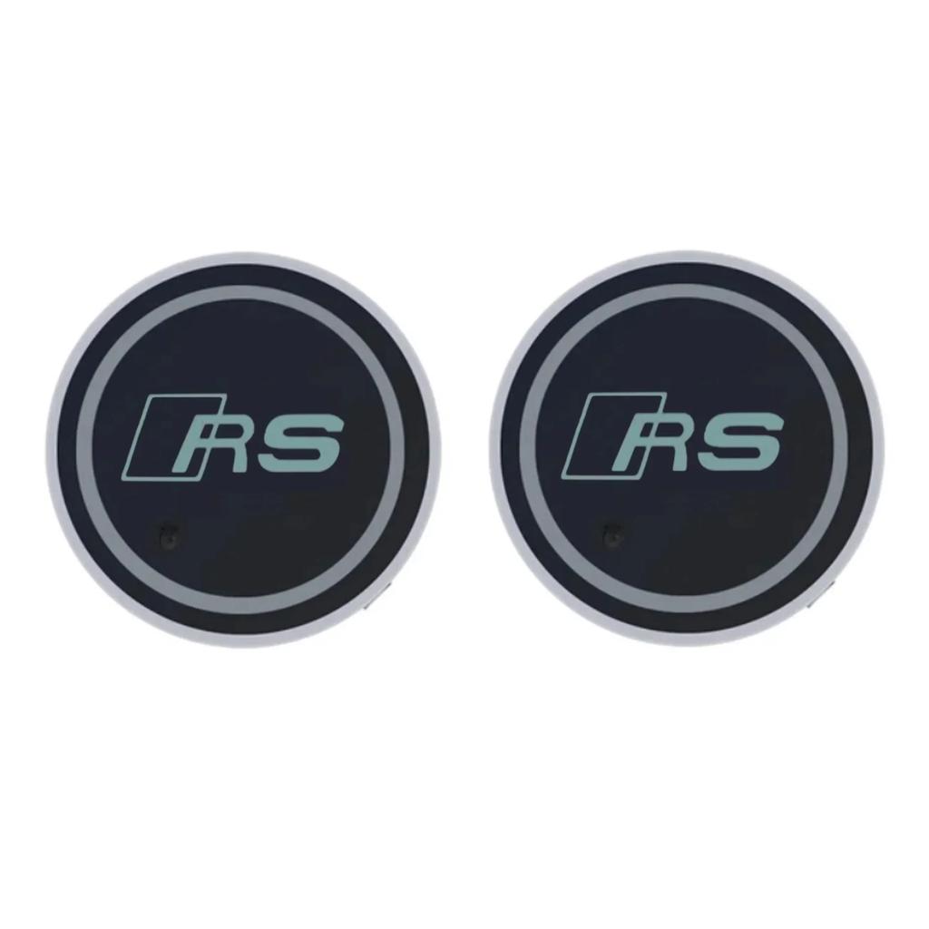 G2Luminous Car Coaster Water Cup Holder Pad Anti-slip Mat for qq1 Sline A1 A3 A4 A5 A6 A7 A8 Q2 Q3 Q5 Q7 Q8 TT S1 S3 RS5 RS6 RS7