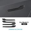 4PCS Real Soft Carbon Fiber Door Handle Trim Sticker For Tesla Model 3 Model Y - Highland 2024 Juniper 2025 Accessories