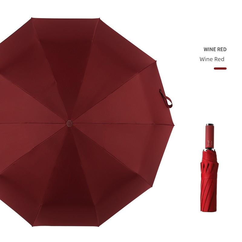 Large Ten-Rib Folding Umbrella for Two People, Business Use, Sun and Rain Protection, Sunshade Umbrella, Bulk Advertising Printing
