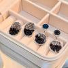Black Sea Salt Geometric Three-Dimensional Super Flash Pendant Earrings Exquisite Design Cool Sa Elegant Earrings