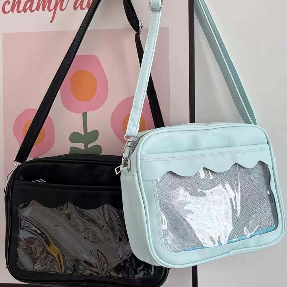 Y2K Transparent Ita Bag Large Capacity PVC Crossbody Bag Fashion JK Uniform Shoulder Bag  Daily