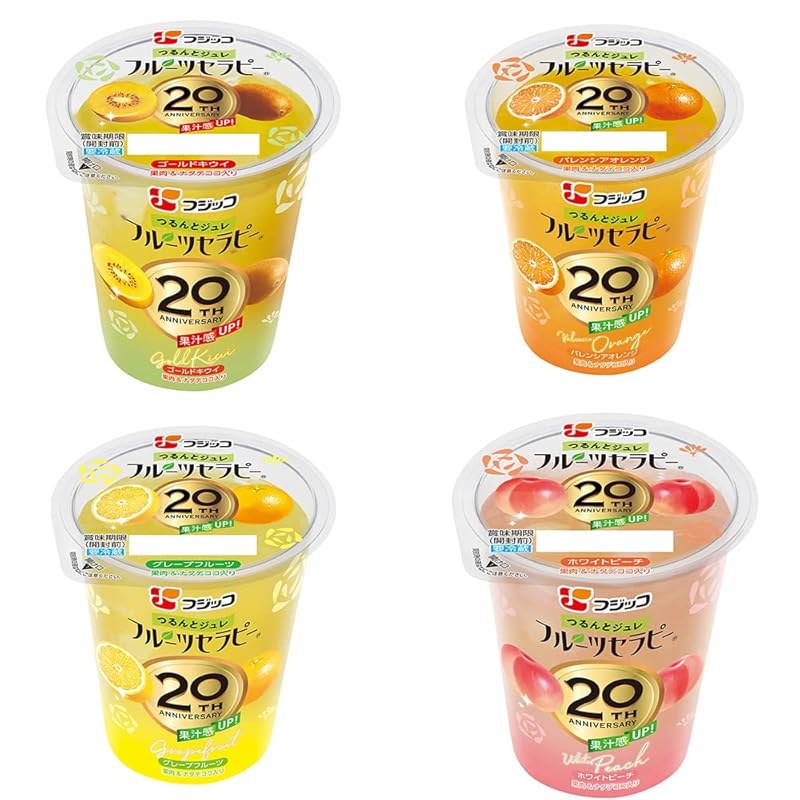 

[Refrigerated] Fujicco fruit therapy 4 types x 1 each Set of 4 (Valencia orange, grapefruit, white peach, gold kiwi)