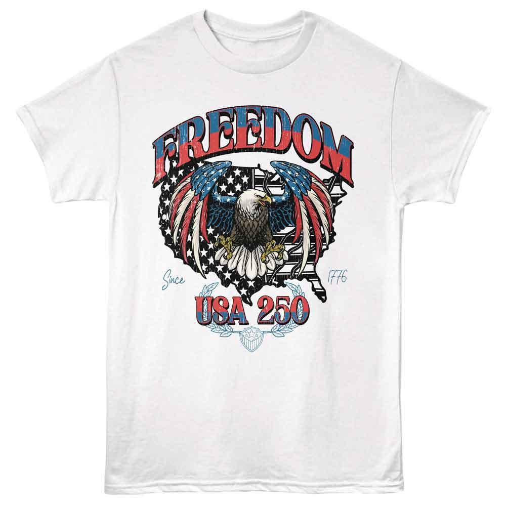 USA Patriotic FREEDOM Since 1776 USA 250 Men s T Shirt XL