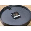 Fujiboeki Wall Clock, 25cm W X 4cm D X 25cm H, Black, Silent, Continuous Second Hand, Simple Design, 37858, Small