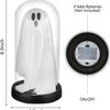 Halloween Decorations Indoor, Lighted Ghost in Glass Dome Cloche, Cute Spooky Halloween Ghost Decor for Tabletop Mantel Display